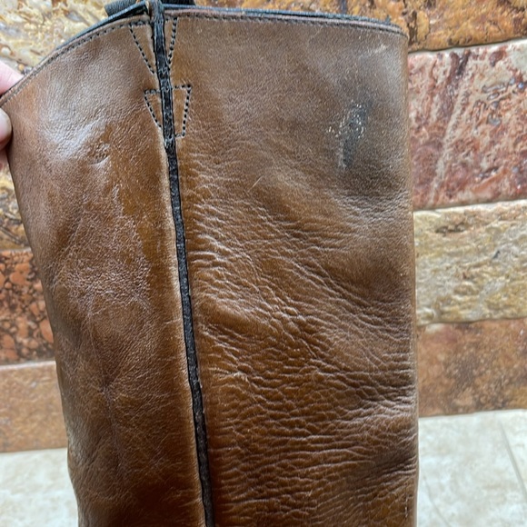 Acme Men Vintage Boots Biker Motorcycle Tall Leather Cowboy USA Brown Size 10.5D - Picture 10 of 16